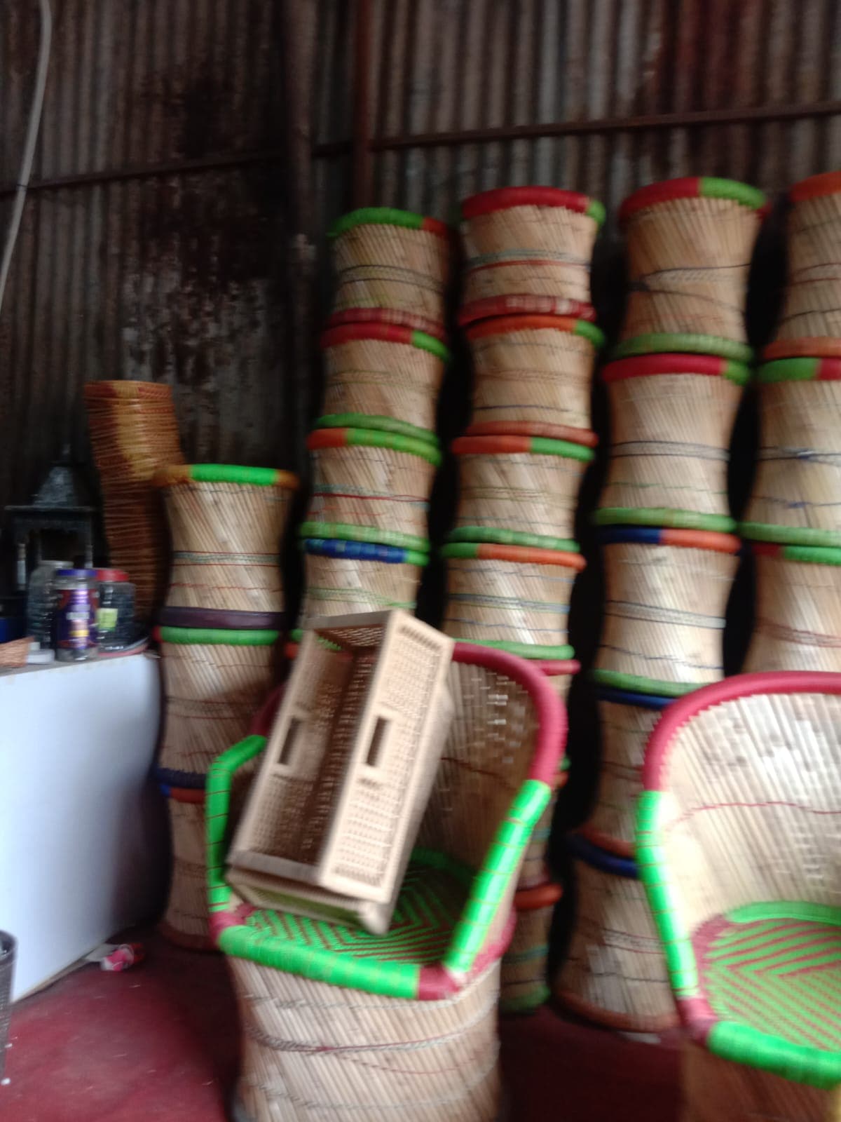 Bamboo Mooda Seating — Delhi NCR